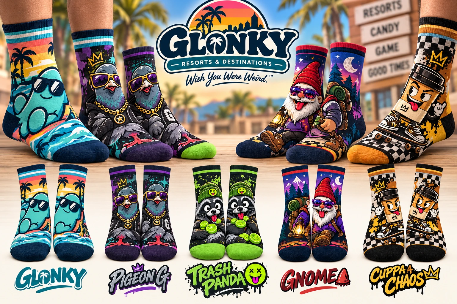 Glonky Character Socks