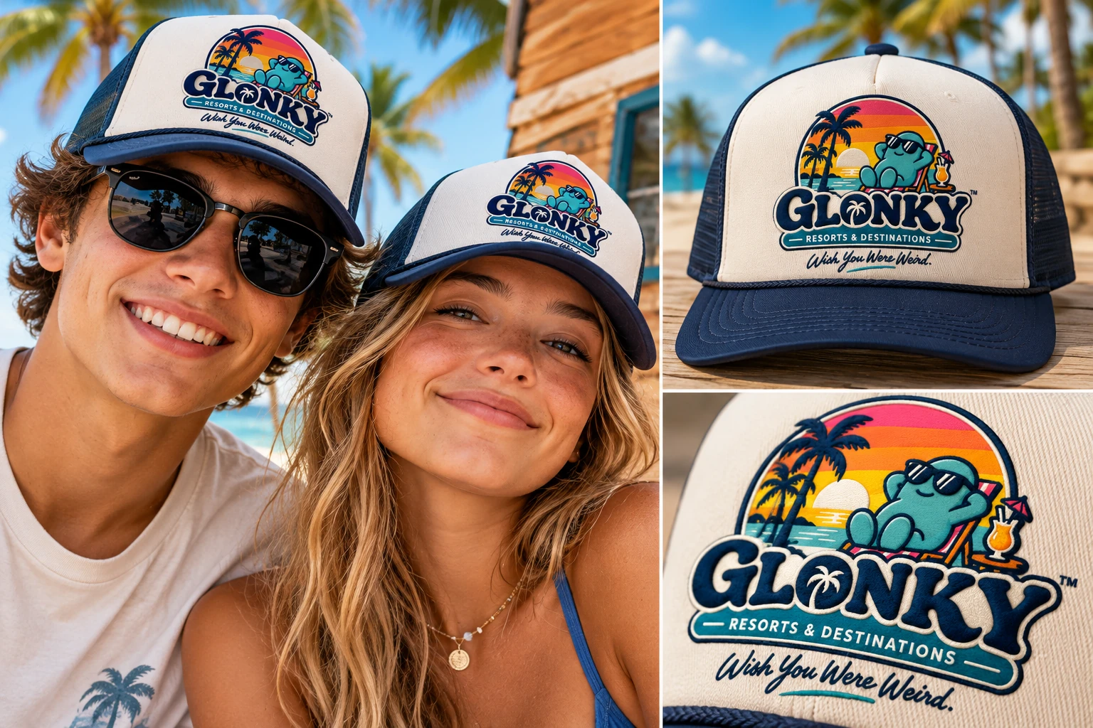 Glonky Destinations Snapback Hat